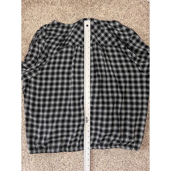Torrid Womens 1X Career Office Academia Preppy Plaid Long Sleeve Surplice Blouse - Picture 12 of 12